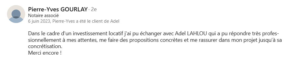 Recommandation LinkedIn 3