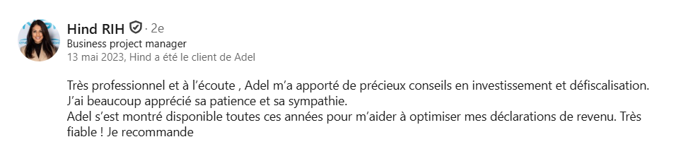 Recommandation LinkedIn 4